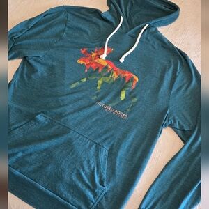 Pictured Rocks Michigan Teal Hoodie, Size XL